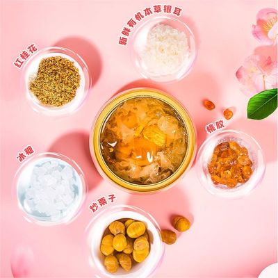 Хорошая цена Мгновенный Osmanthus каштановый тушеный персиковая жевательная белая грибка десертный суп 168г онлайн