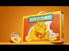 Готовое к употреблению десерт из манго, помело и саго с персиковой камедью, веганский десерт, растительный, питает кожу